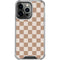 Neutral Checkered iPhone 14 Pro Clear Case